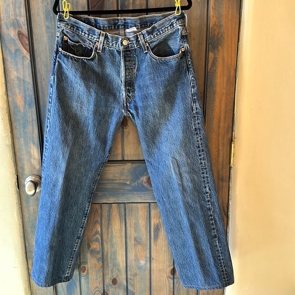 Men’s Levi’s 501 Button Fly Straight Fit Jeans